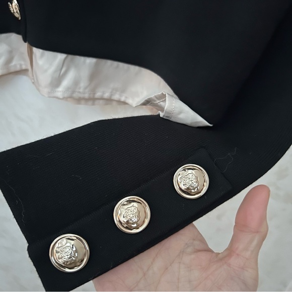 New Season SANDRO Haylo Layered Look Cardigan contrast hem size 36 - Picture 6 of 8